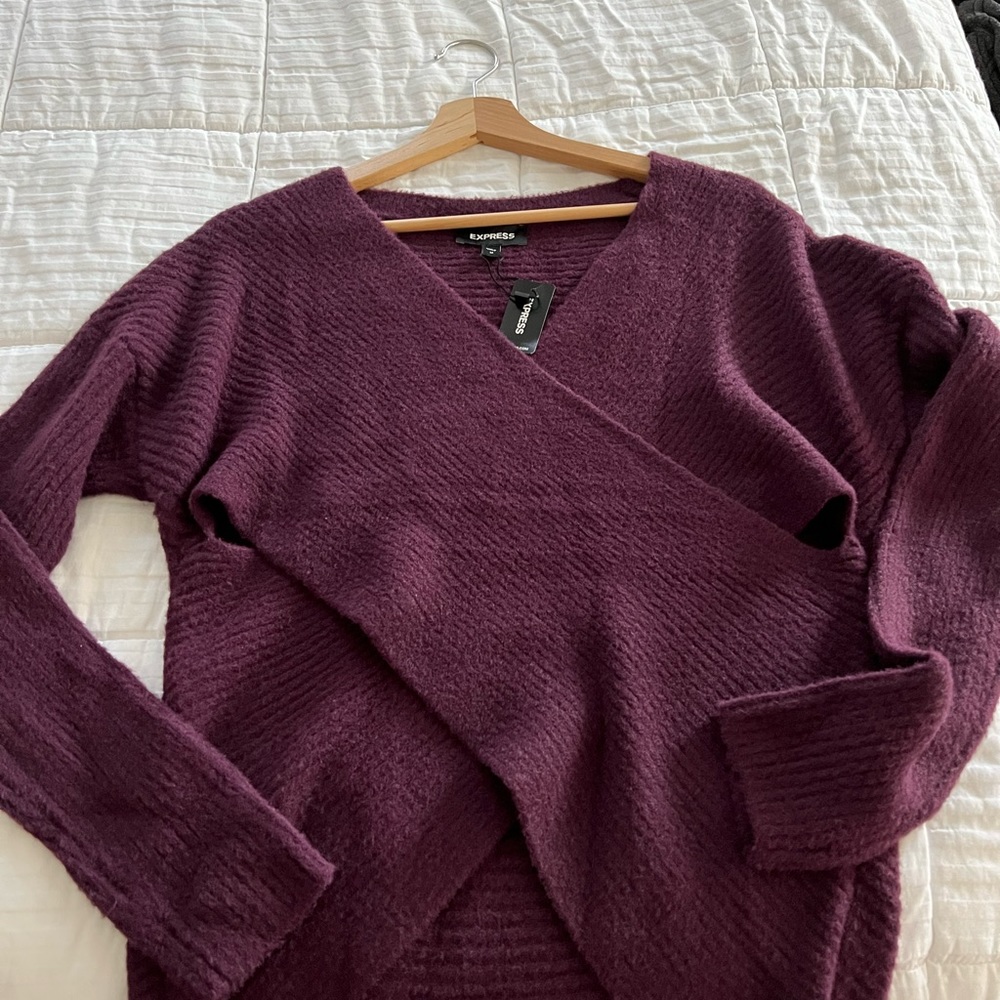 Ribbed Wrap Sweater